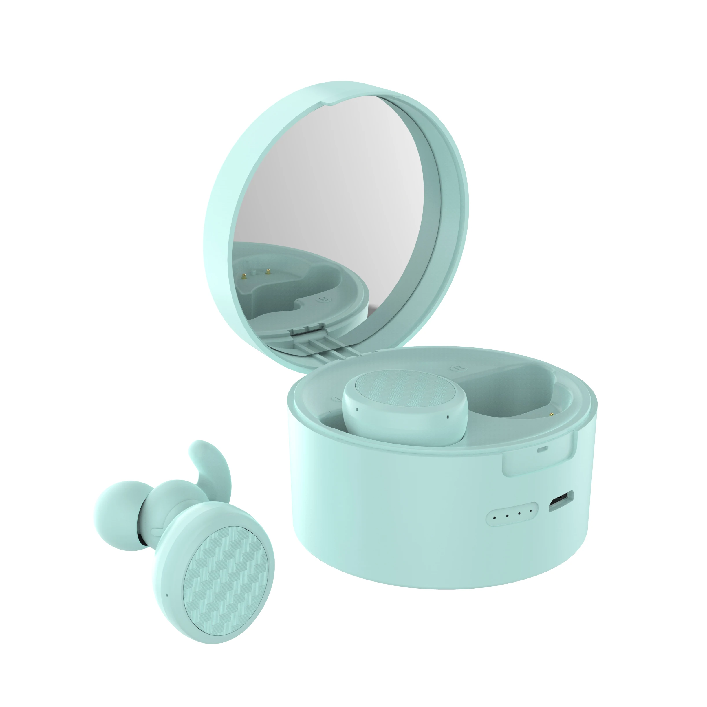 Private Model T9 Wireless Bluetooth Tws Creative Color Matching Mirror Wireless Music With Mobile Phone Holder Earphone