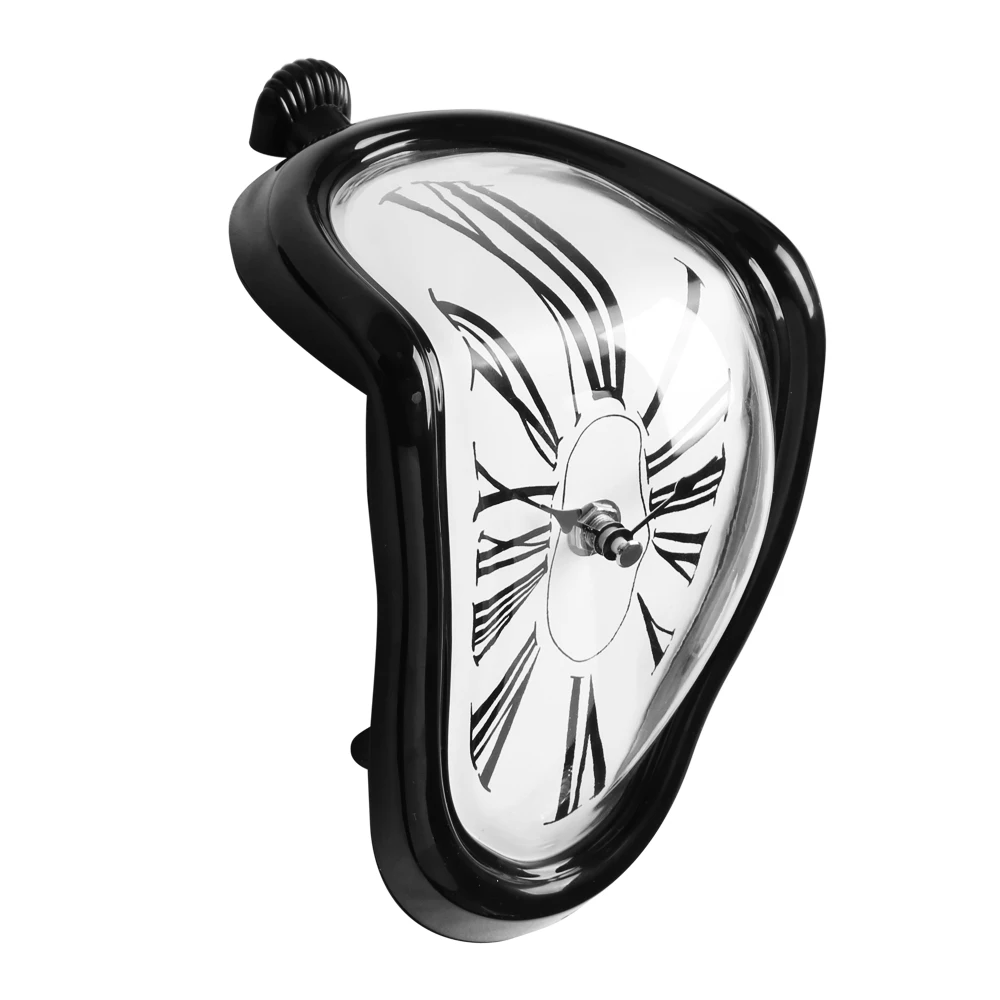 Creative New Melting Clock Surrealist Salvador Dali Style Clocks Surreal Distorted Wall Clock Home Decoration