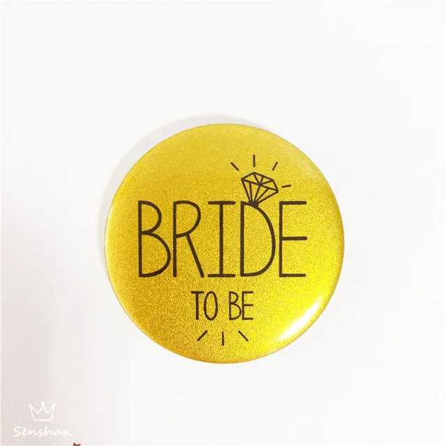 Значок для команды невесты, девичник, вечерние Значки для невесты, для свадьбы, девичник, вечерние украшения, девичник, вечерние, логотип Favo - Цвет: gold B