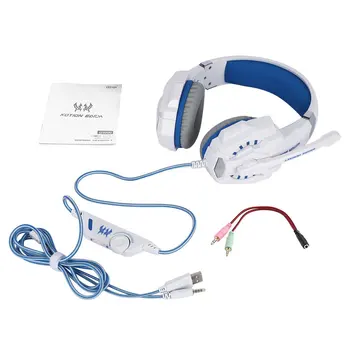 

Over-Ear Gaming Headset 3.5mm Game Headphone Earphone with Microphone LED Light for Laptop Tablet Mobile Phones for PS4 G9000