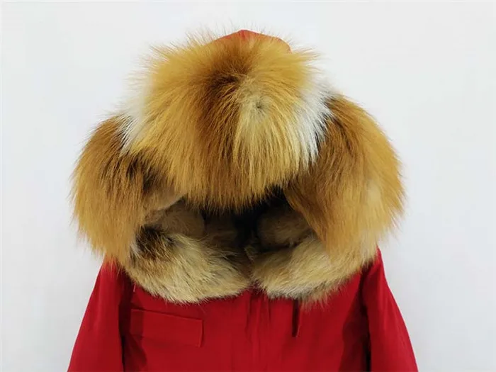 Роскошное натуральное меховое пальто, женская парка с подкладкой из натурального кроличьего меха, большое теплое пальто с капюшоном из лисьего меха, верхняя одежда, зимняя куртка