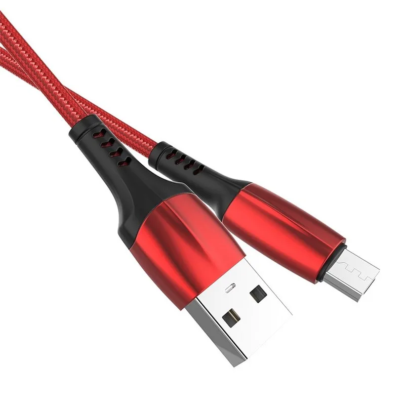 Bozhu 2A Быстрая зарядка Micro USB кабель для зарядного устройства Синхронизация данных нейлоновый плетеный кабель Micro USB 1 м 2 м для Android