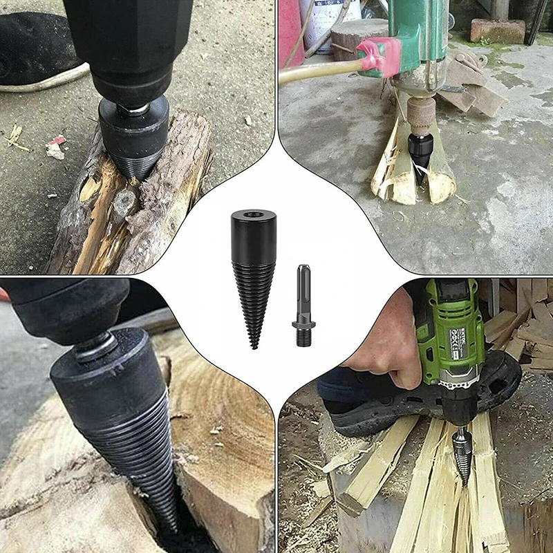 

Durable 1PC 32MM Firewood Drill Bit Tool High Hardness Wood Splitting Drilling Woodworking Tool Suitable For Electric Hammer
