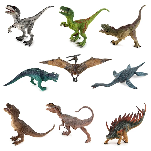 9 Styles Dinosaurs Model Figures Plesiosaur Tyrannosaurus Carnotaurus Velociraptor Cretaceous Time Plastic Play Toys Boy Gifts 1