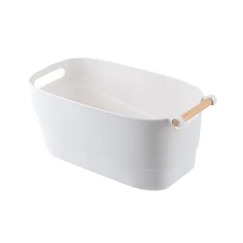 

White Toy Storage Basket Single Layer Egg Box Refrigerator Storage Box Laundry Container Desk Container Holder Organizer Useful