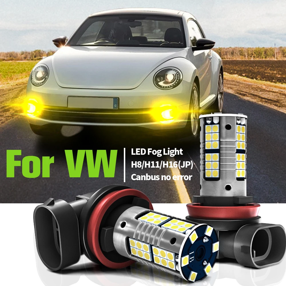 2 шт. светодиодные противотуманные фары Canbus H8 для VW Beetle 2012-2016 CC Jetta Passat B7 B8 Polo 6R MK6