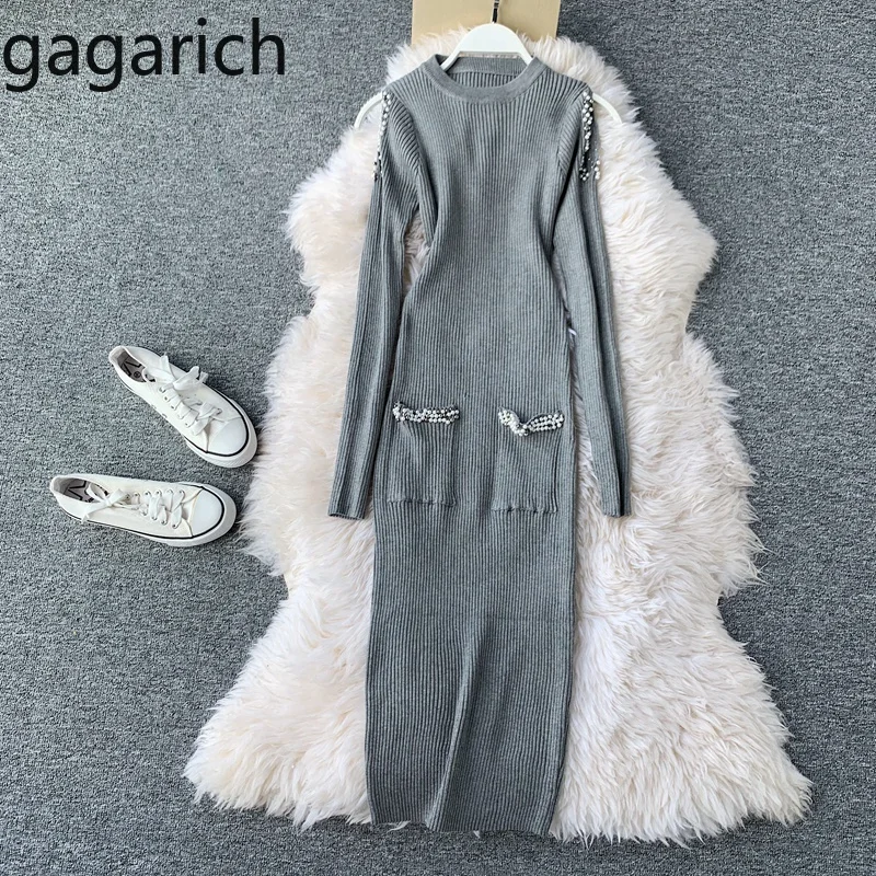 Женское трикотажное платье с длинным рукавом Gagarich элегантное шерстяное