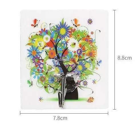 1 шт. бесшовный клей крюковая наклейка цветок Вешалка крючки стикеры s Стены Двери