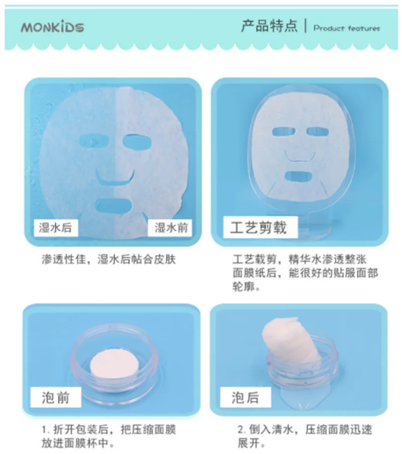 Поперечная граница для не-плетеная маска зерна вода только Facemask Скрытая Tencel Facemask DIY Grimace бумажная мембрана Facemask