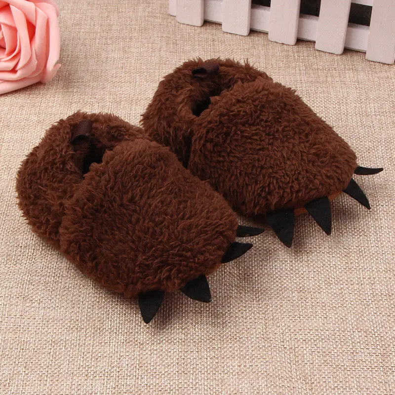 Newborn Baby Boys Girls First Walkers Anti-Slip Winter Warm Toddler Animal Foot Baby Shoes Booties Slippers Soft Sole Crib Shoes