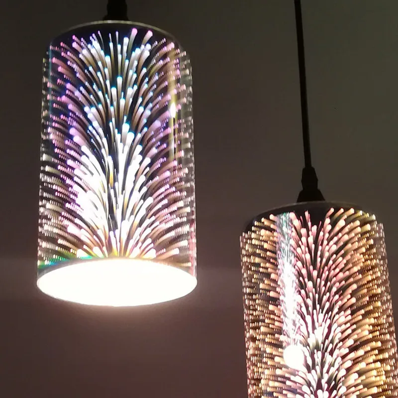 

Modern 3D Colorful Nordic Starry Sky Hanging Glass Shade Pendant Lamp Lights E27 LED For Kitchen Restaurant Living Room
