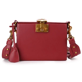 

Louis Brand Retro Fashion Box Bags High Quality Genuine Leather Women Handbags Famous Designer Shoulder Messenger Bag Sac A Main