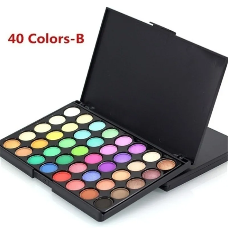 1 шт., женские флуоресцентные тени для век, 40 цветов, пигмент, 15 цветов, консилер для лица, палитра, Фестивальная палитра для макияжа глаз - Цвет: 40Color Eyeshadow-B