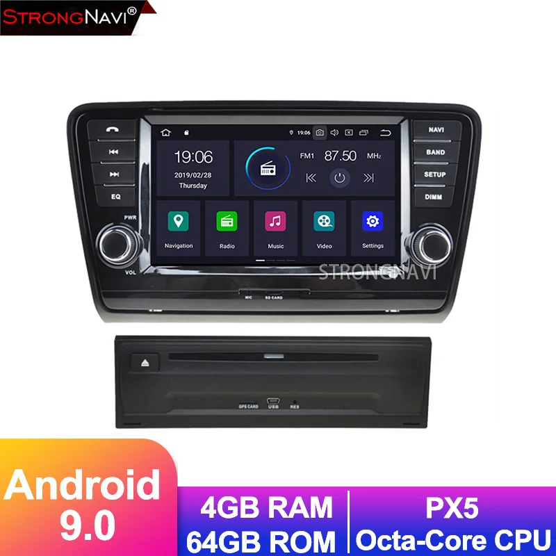 

8 inch Android 9.0 4G 64G Car Multimedia player For Skoda Octavia 2014 car DVD Radio Player With WIFI BT Rear View Camera
