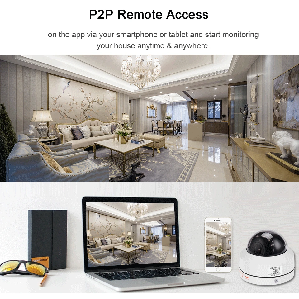 IP камера INQMEGA с поддержкой Wi Fi ONVIF P2P PTZ 4 кратный оптический зум|Камеры