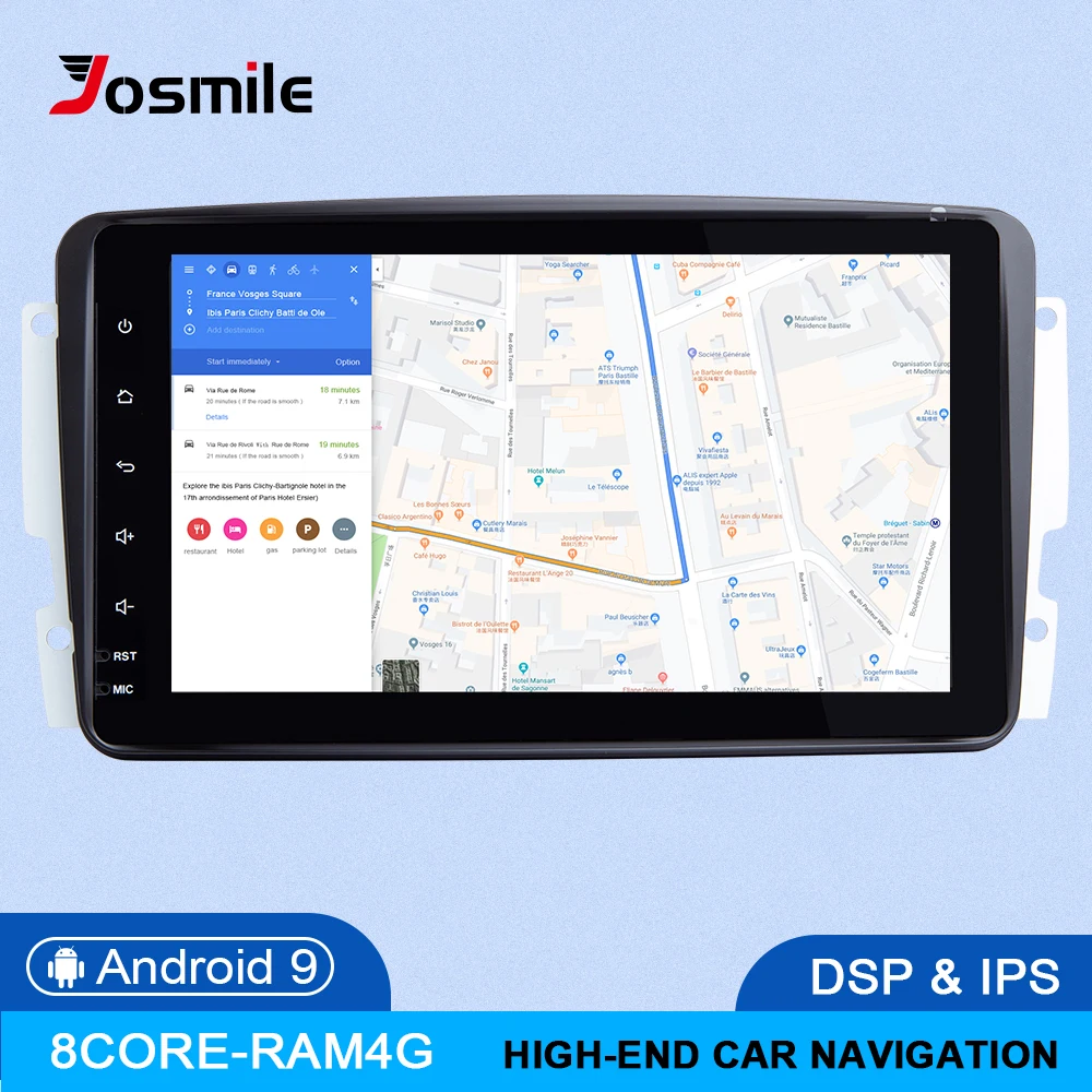 

DSP 4GB RAM 64G Android 9.0 IPS Car Multimeida Player For Mercedes Benz CLK W209 W203 W463 W208 GPS Naviagtion Radio Stereo OBD2