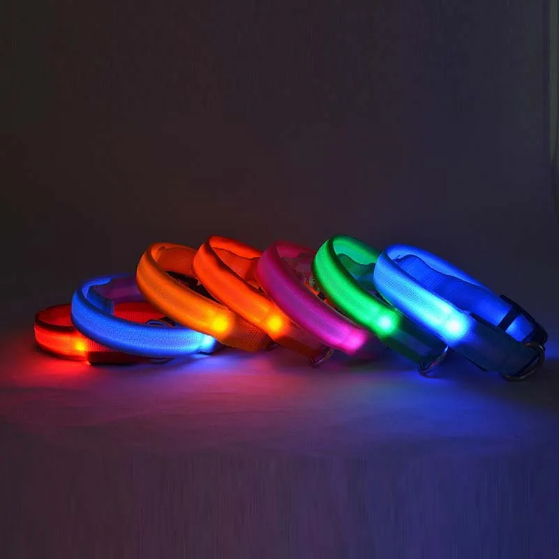 Free Shipping Luxury Elegant Pet Dog Products Led Bulb illuminate Collar Goods