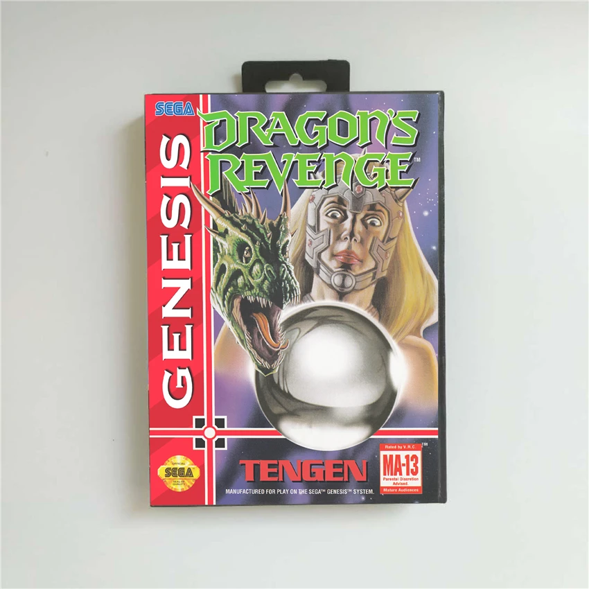 

Dragon's Revenge - USA Cover With Retail Box 16 Bit MD Game Card for Sega Megadrive Genesis Video Game Console