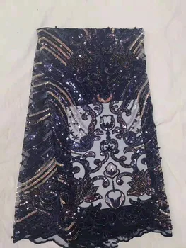 

New design sequins sequins African lace Nigeria lace fabric sequins French mesh for DIY clothing dress fabric