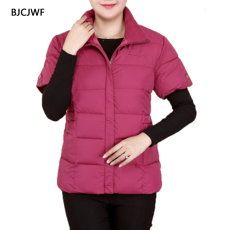 LVYING Lightweight O-Neck Zip Pockets Gilet Quilted Cotton Puffy Vest Winter for Women