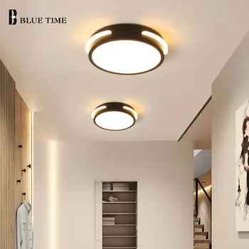 

Small Led Ceiling Light Corridor Lights Modern Square&Round Black Ceiling Lamp for Living room Dining room Kitchen Aisle Lamps