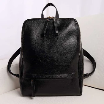 

Real Natural Leather Women Backpacks New Fashion Luxury Brand 100% Genuine Leather Female Ladies Girl Student Casual Backpack