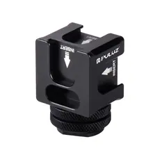 ^#Cheap 4-Head Hot Shoe Mount Adapter Microphone Flash Light Aluminum Alloy Holder Bracket Camera Accessories ^#Cheap 4-Head Hot Shoe Mount Adapter Microphone Flash Light Aluminum Alloy Holder Bracket Camera Accessories