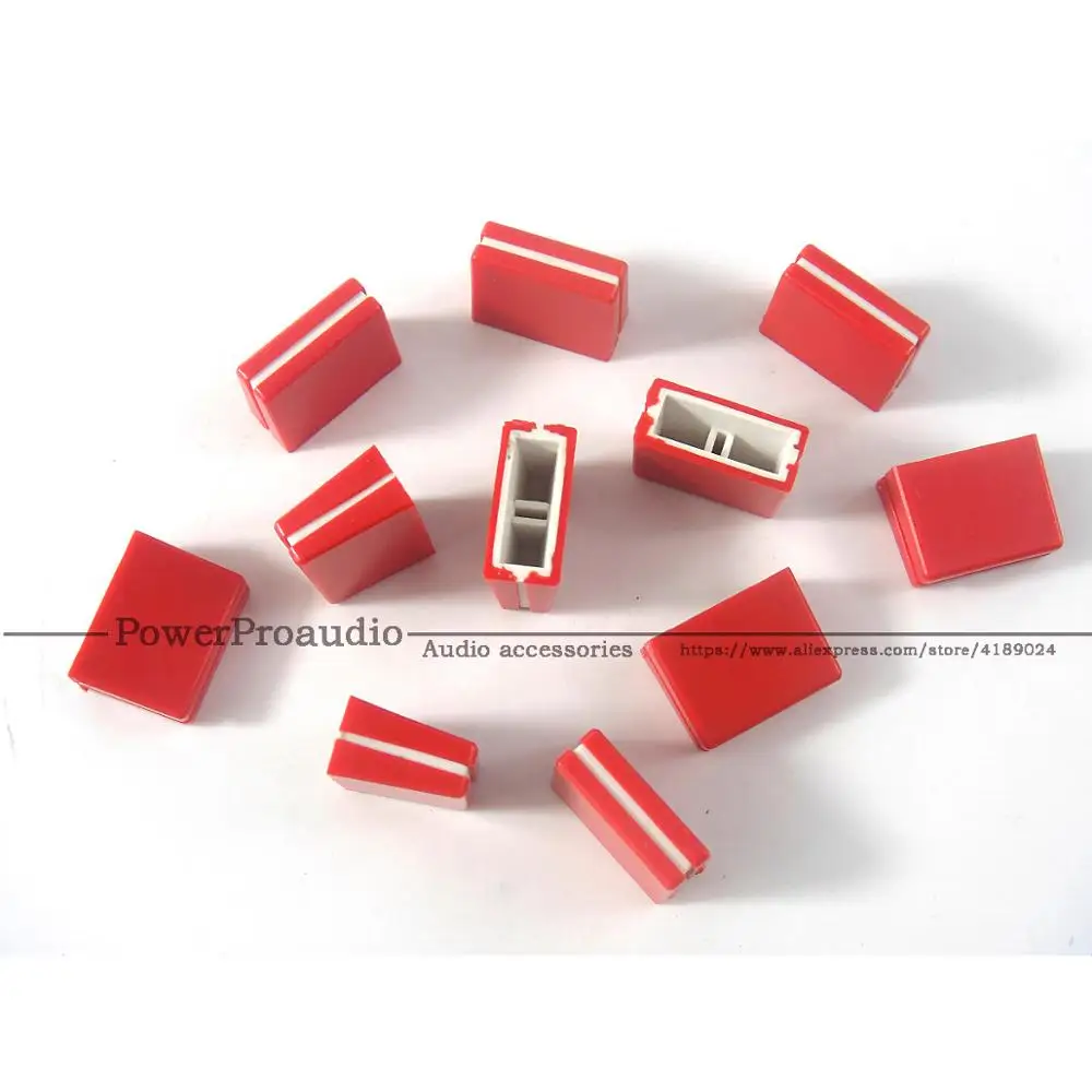 21 Pz/Lotto Canale Crossfader Potenziometro Fader Cap Manopola Per Pioneer Djm-250 350 400 600 700 800 Mixer Colore Rosso