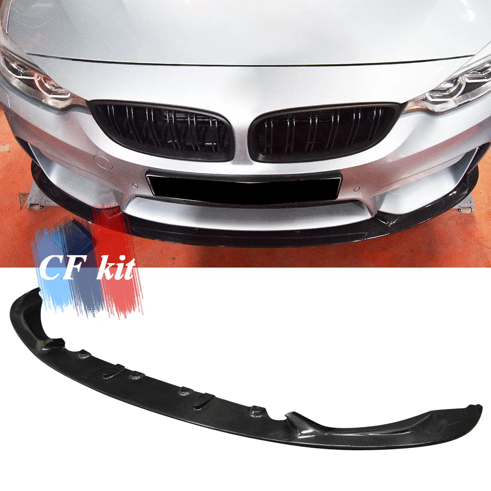 

CF Kit 3D Style Front Bumper Lip Real Carbon Fiber For BMW F80 M3 F82 F83 M4 Front Lip Spoiler Car Styling
