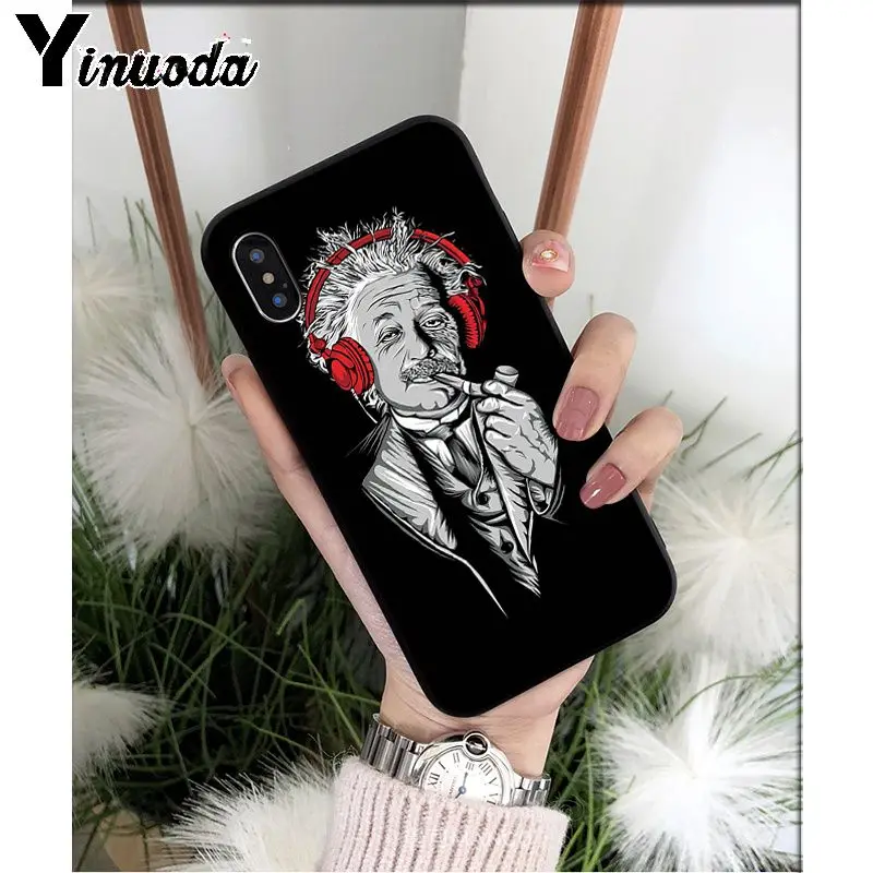Yinuoda E = mc2 Альберт Эйнштейн мягкий, силиконовый, из ТПУ чехол для телефона iPhone 8 7 6S Plus 5 5S SE XR X XS MAX Coque Shell