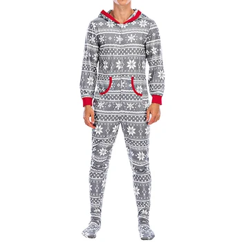 

Men Overall Suits Warm Fluffy Cartoon Print Sleep Lounge Sleepwear With Hooded Pyjamas Male Jumpsuits For Adult Men
