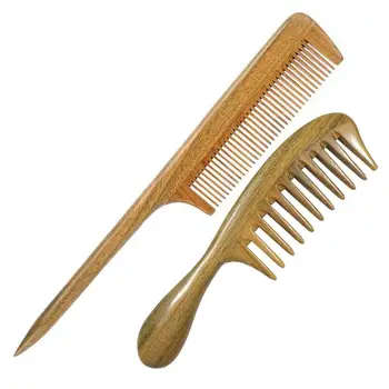 

2Pcs Sandalwood Hair Combs Wide Teeth Hair Combs Haircut Combs Hairdressing Combs Natural Sandalwood Comb For Hair Styling