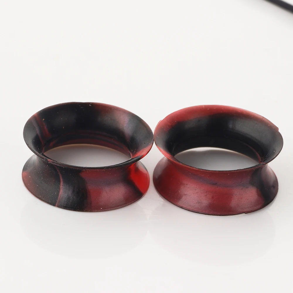 JUNLOWPY Silicone Ear Stretching Kit 100/200pcs Earring Lobe Gauges Expanders Set Tunnels and Plugs Body Piercing Jewelry 2g-1''