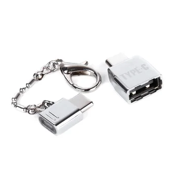 

Metal Keychain Type-C Adapter Kits USB to Type C OTG Converter for Google Pixel Xiaomi LFX-ING