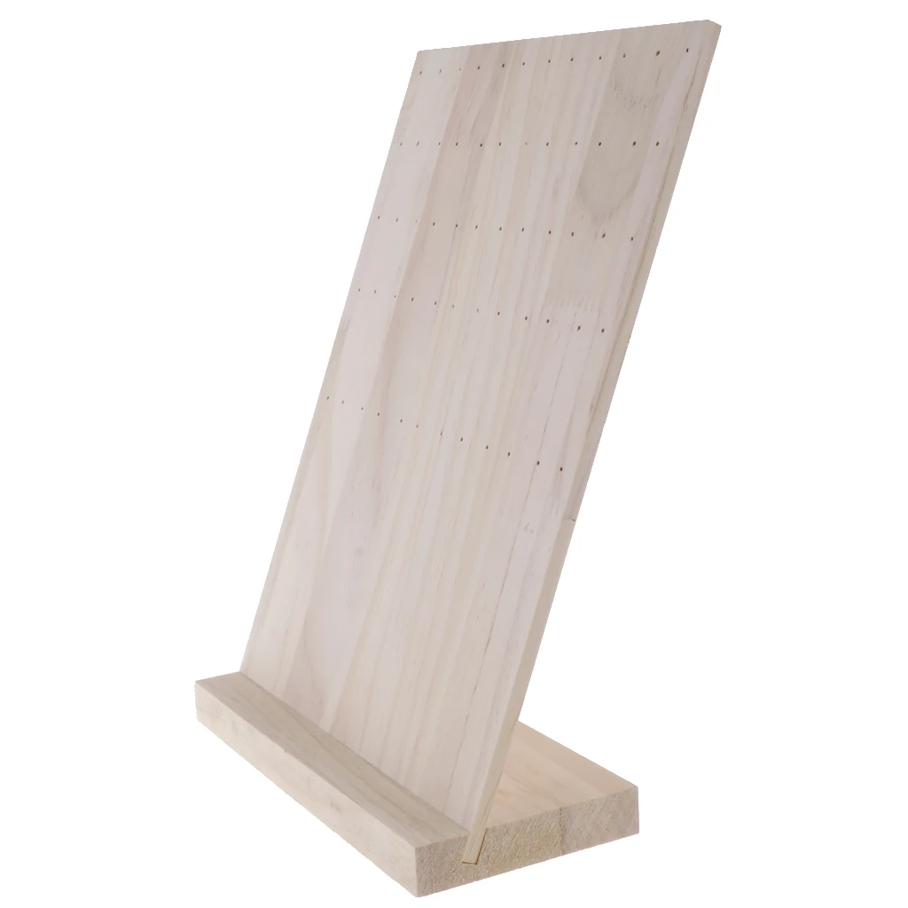 Solid Wooden Jewelry Display Hanging Stand Earrings Organizer Storage Rack Solid Wooden Jewelry Display Hanging Stand Earrings Organizer Storage Rack