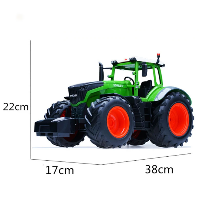 Большой RC грузовик сельскохозяйственный трактор 2,4 г дистанционное управление прицеп самосвал/грабли 1:16 высокое моделирование 38,5 см строительный автомобиль детские игрушки