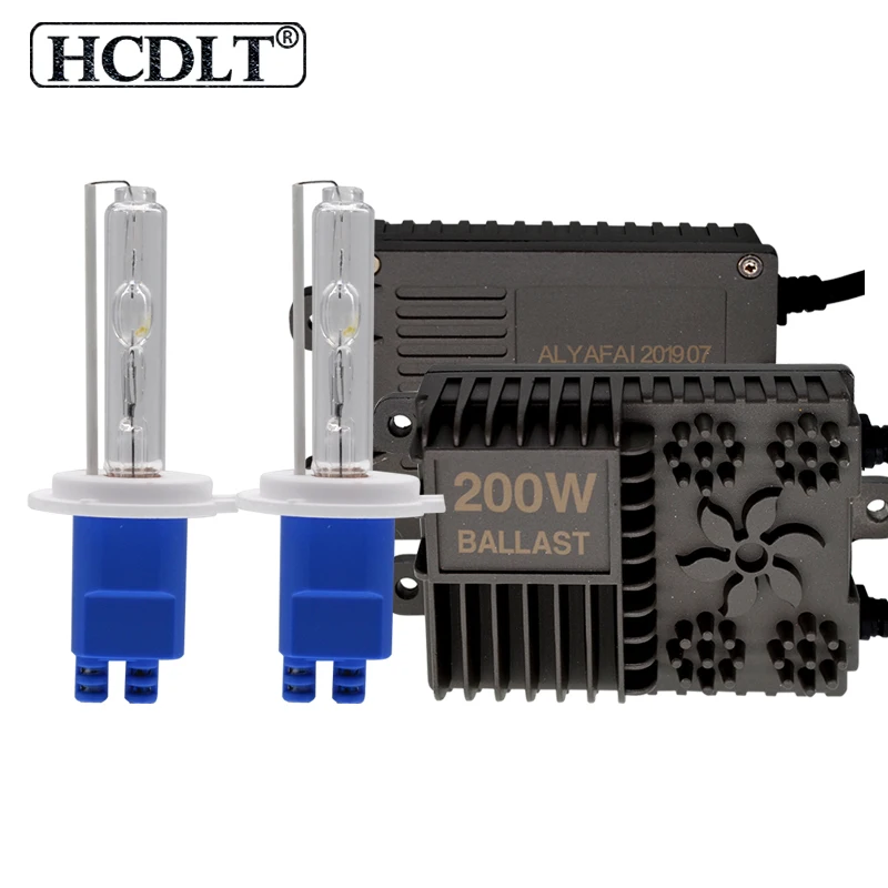 HCDLT 1 Set 200W HID Conversion Kit High Power 12V HID Ballast Xenon Bulb H7 H1 H3 H8 H9 H11 9005 9006 4300K 5000K 6000K 8000K