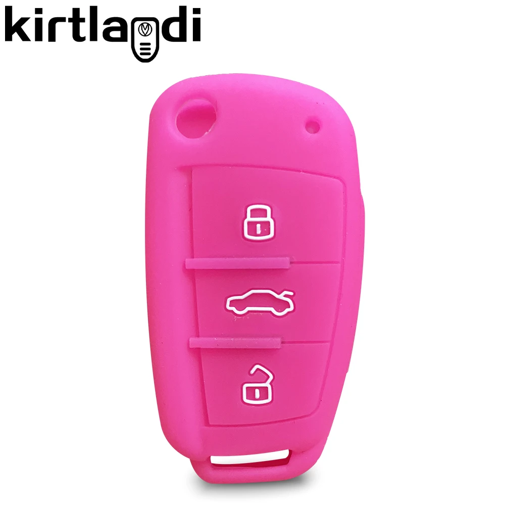 Silicone Key Cover for Audi - Premium Auto Remote Holder with 3-Button Protection