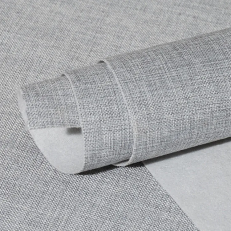 

Modern Minimalist Imitation Linen Plain Color Wallpaper Hotel Seamless Wall Cloth Hotel Solid Color Flax Pattern Engineering Wal