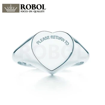 

High Quality Original 925 Sterling Silver TIF Ring with Original Engraved Men and Women Couple Jewelry Gift Free Shipping
