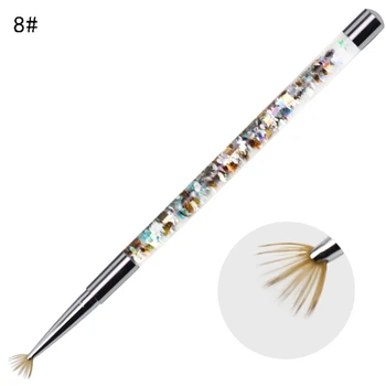 

8pcs Acrylic Nail Brush UV Gel Painting Liner Pen Manicure Pedicure Kit M4YA