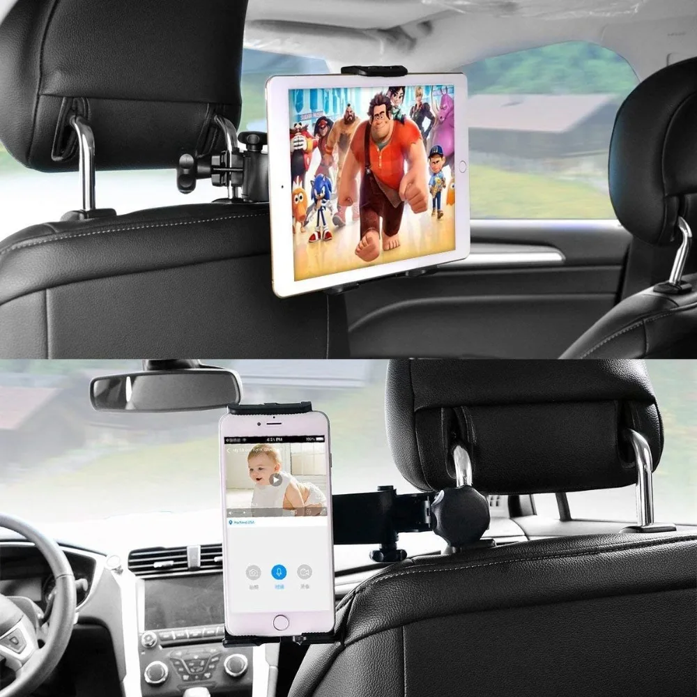 suporte de encosto de cabeça do carro universal para ipad pro para samsung galaxy tab plus tab guia