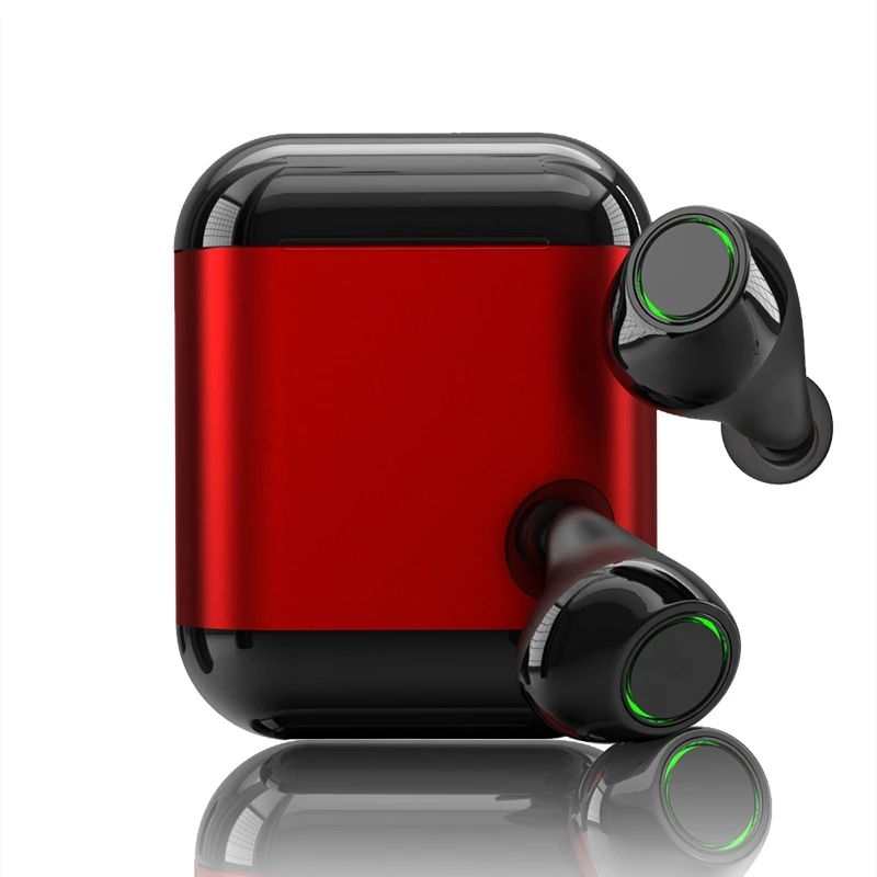 Red Новое обновление TWS Наушники Беспроводные Bluetooth 5,0 стереонаушники с микрофоном наушники для телефона с зарядным устройством Bluetooth затычки для ушей - Цвет: Red