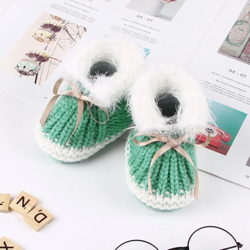 

2019 Autumn Winter Children Baby Shoes Cute Baby First Walkers Kids Newborn Toddler Warm Knitting Boots