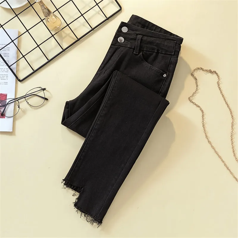 JUJULAND Women Plus Size Jeans Feminino Casual Denim Jeans Strech High Waist Skinny Pants Slim Fit Bodycon Trousers 8015