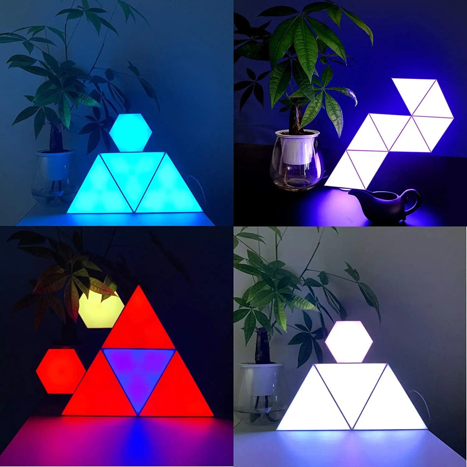 Smart Led Panel Light, Triangular Colour-Changing LED Panels, Rhythm Edition Smarter Kit, for Office Home Decoration smarter