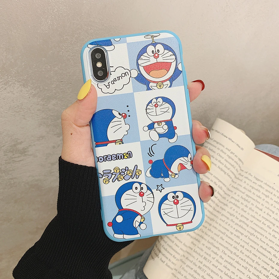 Милый чехол Doraemon для iPhone 11 Pro Max XR XS Max X мультяшный силиконовый чехол для телефона iPhone 8 7 6S 6 Plus 5 5S SE TPU чехол