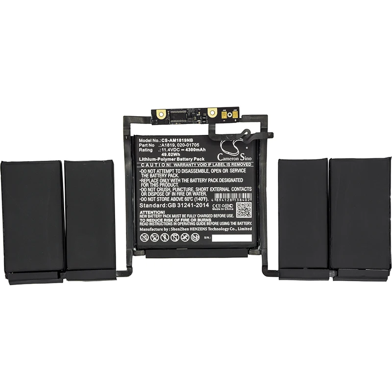 Аккумулятор Cameron Sino 4300mAh для Apple A1706 EMC 3071 3163 MLH12LL MPXV2LL 020-01705 A1819 | Электроника