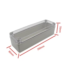 250*80*70 мм водонепроницаемый проект корпус Коробка ABS пластиковые распределительные корпуса Корпус с прозрачной крышкой