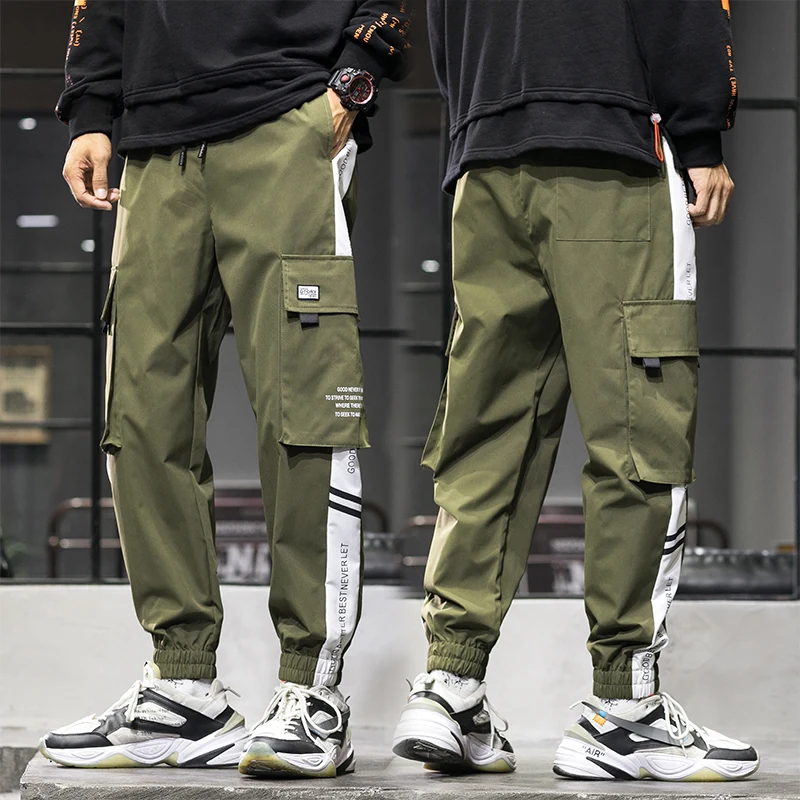 Pandapang Men Plaid Stretchable Jogging Loose Comfort Casual Pants
